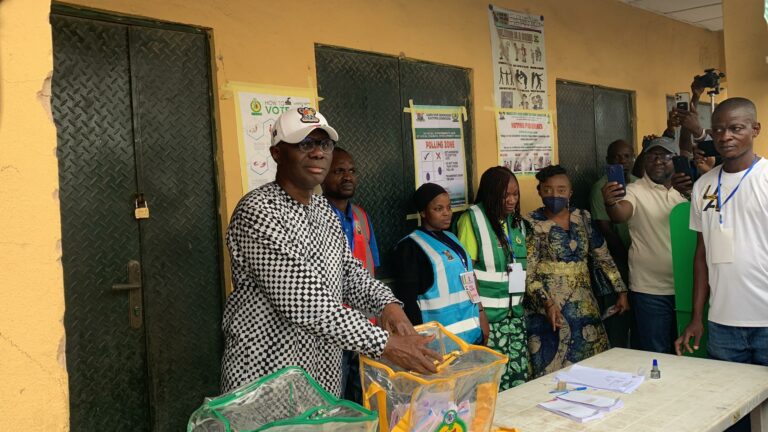 Lagos State Governor Casts Vote in Crucial Local Government Election on Lagos Island