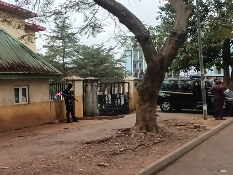 JUST IN: Tight Security At Labour Party Abuja Secretariat As Leadership Shifts