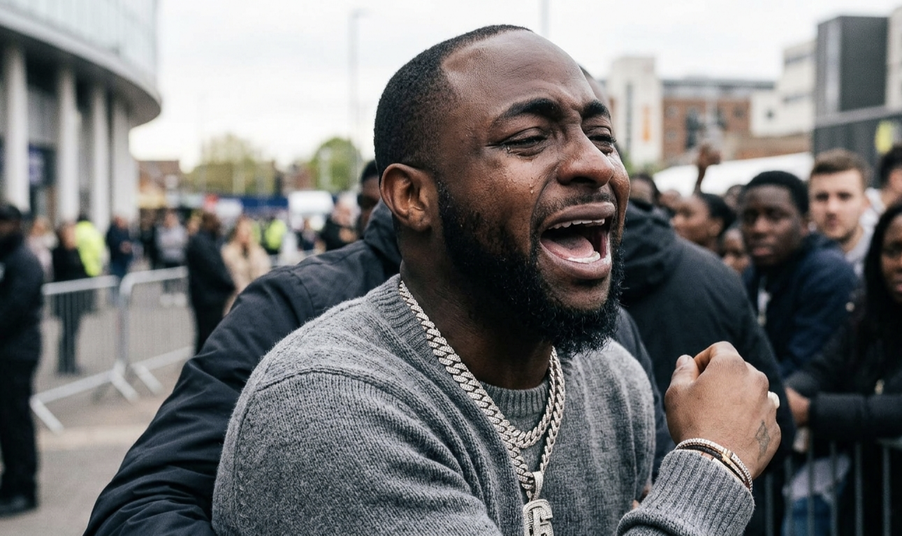 Davido cries